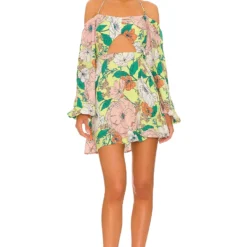 ROBE COURTE DOLLY Spring Lime Bouquet