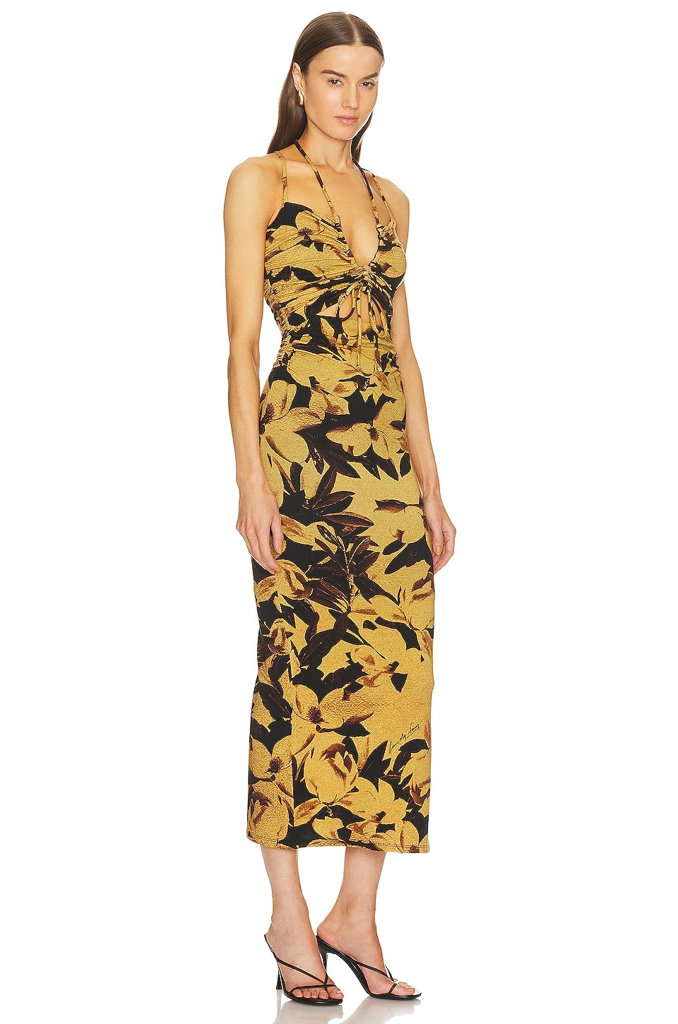 AllSaints ROBE AMAYA ALESSANDRA Black & Gold 4 AllSaints ROBE AMAYA ALESSANDRA Black & Gold – Image 2