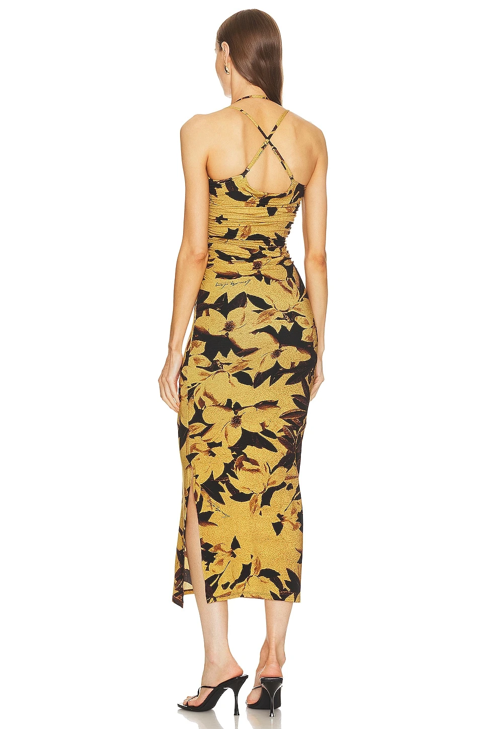 AllSaints ROBE AMAYA ALESSANDRA Black & Gold 5 AllSaints ROBE AMAYA ALESSANDRA Black & Gold – Image 3