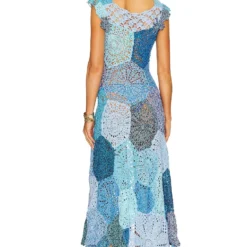 ROBE MAXI MERMAID Blue Motif -Promos Charmenta Boutique APIN WD16 V4