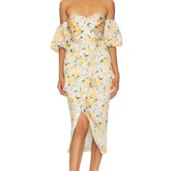 ROBE ZURINA Blue Apricot Floral