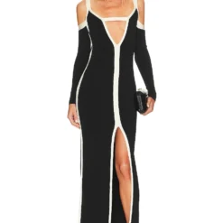 ROBE CONTRAST Black & Cream