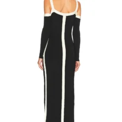 ROBE CONTRAST Black & Cream -Promos Charmenta Boutique ATER WD14 V3