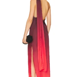 ROBE MAXI ARI Wine Ombre -Promos Charmenta Boutique BBAB WD79 V3