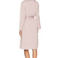 PEIGNOIR WASHED SATIN NOTCH COLLAR ROBE Feather -Promos Charmenta Boutique BDRE WI5 V4