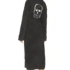 PEIGNOIR COZYCHIC SKULL ROBE Carbon & Almond