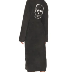 PEIGNOIR COZYCHIC SKULL ROBE Carbon & Almond
