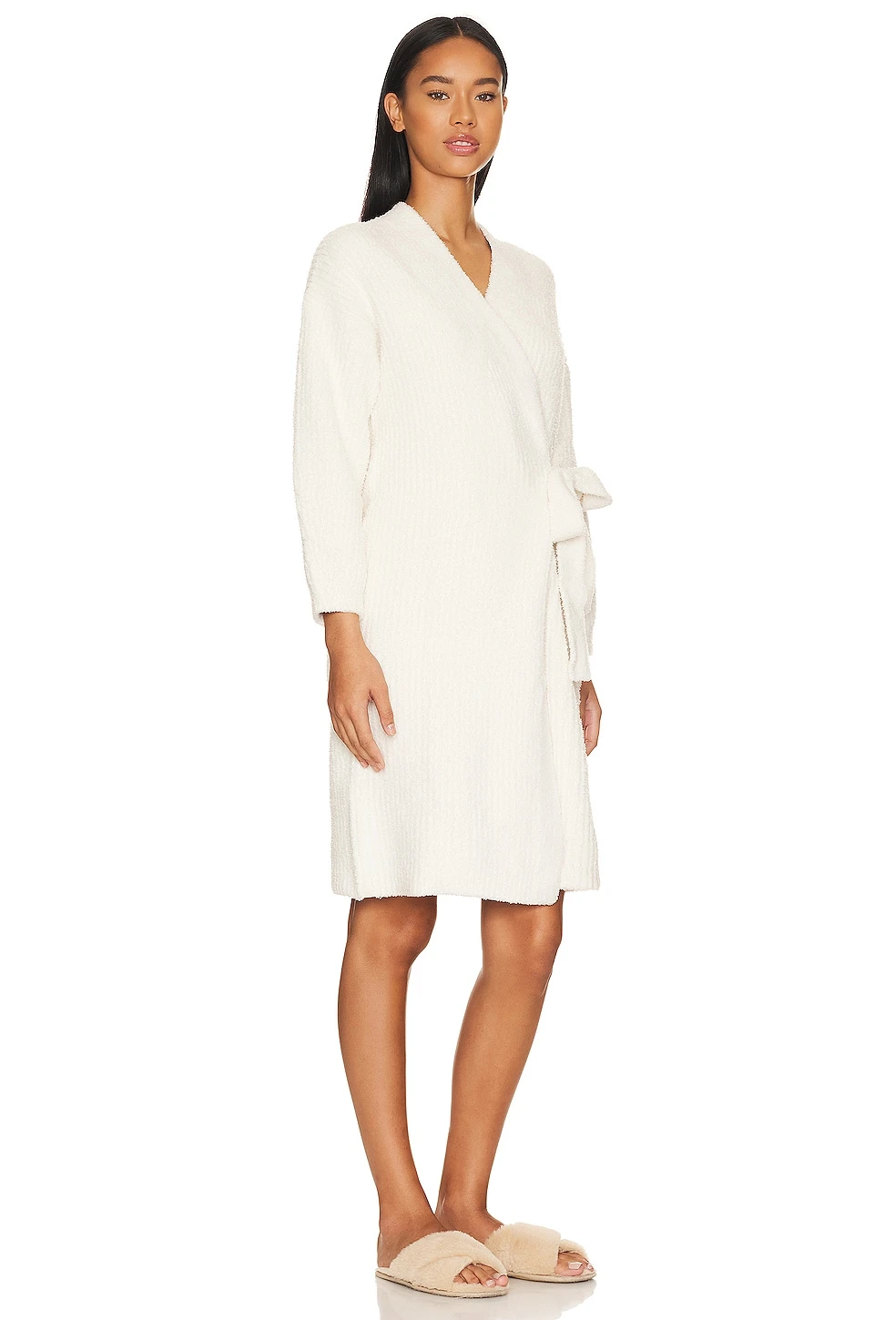 PEIGNOIR COZYCHIC SIDE TIE ROBE Cream 5 PEIGNOIR COZYCHIC SIDE TIE ROBE Cream – Image 3