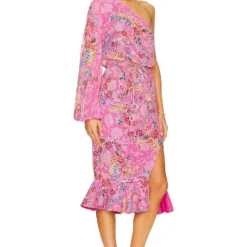 ROBE MI-LONGUE FIORA Pink -Promos Charmenta Boutique BENE WD276 V2