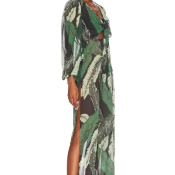 ROBE SHILOH Banana Leaf Black -Promos Charmenta Boutique BRIO WX1167 V2