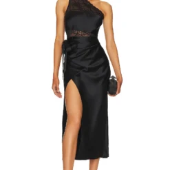 ROBE MI-LONGUE ROWAN Black