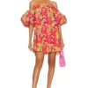 ROBE COURTE PALMER Red Radiant Floral