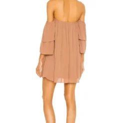 Camila Coelho ROBE COURTE DULCE Taupe -Promos Charmenta Boutique COEL WD137 V3
