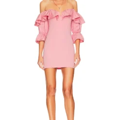 Camila Coelho ROBE COURTE VIOLET Baby Pink