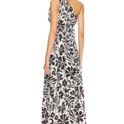 Faithfull The Brand ROBE MI-LONGUE LUCILA Sidra Floral Print Ecru -Promos Charmenta Boutique FAIB WD541 V3