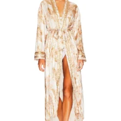 FREE PEOPLE Pajama Party Holiday Robe Tea Combo