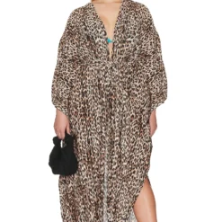 GOOD AMERICAN Always Fits Plisse Goddess Robe Good Leopard 13 GOOD AMERICAN Always Fits Plisse Goddess Robe Good Leopard -Promos Charmenta Boutique GAME WD15 V4