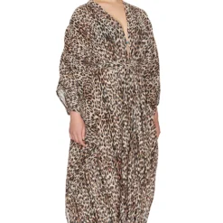 GOOD AMERICAN Always Fits Plisse Goddess Robe Good Leopard 15 GOOD AMERICAN Always Fits Plisse Goddess Robe Good Leopard -Promos Charmenta Boutique GAME WD15 V6