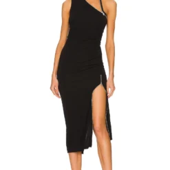 Helmut Lang ROBE ASYMMETRICAL Black