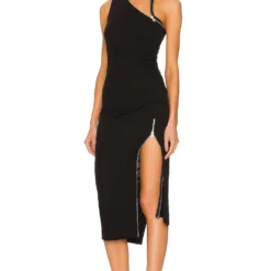 Helmut Lang ROBE ASYMMETRICAL Black -Promos Charmenta Boutique HLNR WD41 V3