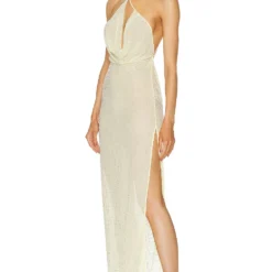 ROBE DE SOIRÉE THE MARTA Pale Yellow -Promos Charmenta Boutique HLSA WD37 V3