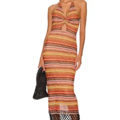 ROBE MAXI LUCIENDA Striped Multi
