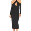 ROBE MI-LONGUE RIANNON Black