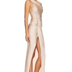 ROBE DE SOIRÉE SAHAR Almond -Promos Charmenta Boutique JSKI WD206 V2