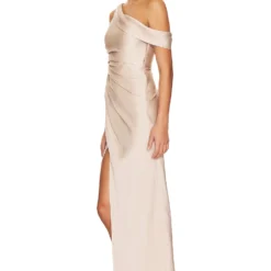 ROBE DE SOIRÉE SAHAR Almond -Promos Charmenta Boutique JSKI WD206 V3