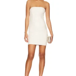 ROBE COURTE LUCA VEGAN LEATHER Taupe -Promos Charmenta Boutique LBLR WD23 V1