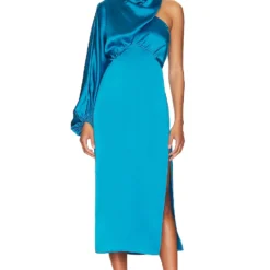 ROBE MI-LONGUE RAY Aqua Blue