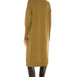 ROBE MI-LONGUE BEVERLY Olive -Promos Charmenta Boutique LEAX WD239 V4