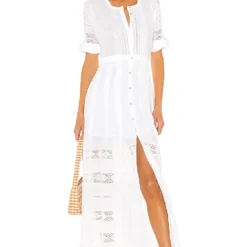 LoveShackFancy ROBE EDIE White
