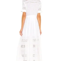 LoveShackFancy ROBE EDIE White -Promos Charmenta Boutique LESH WD113 V3