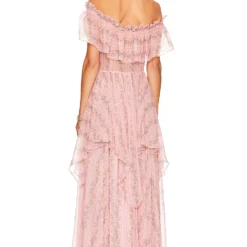 LoveShackFancy ROBE NONI Prairie Pink -Promos Charmenta Boutique LESH WD672 V3