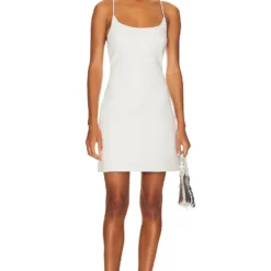 ROBE COURTE LACE BACK White