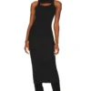 ROBE MI-LONGUE LIR RIB Black 2 ROBE MI-LONGUE LIR RIB Black -Promos Charmenta Boutique LNA WD334 V1