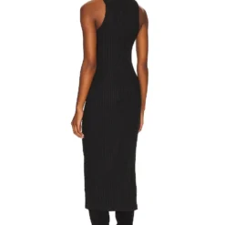 ROBE MI-LONGUE LIR RIB Black -Promos Charmenta Boutique LNA WD334 V3