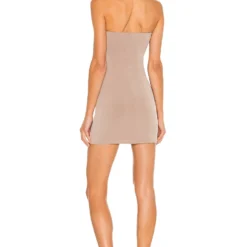 ROBE COURTE KELLY Taupe Brown 9 ROBE COURTE KELLY Taupe Brown -Promos Charmenta Boutique LOVF WD3052 V3