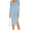 ROBE MI-LONGUE DARCY French Blue -Promos Charmenta Boutique LOVF WD3101 V1