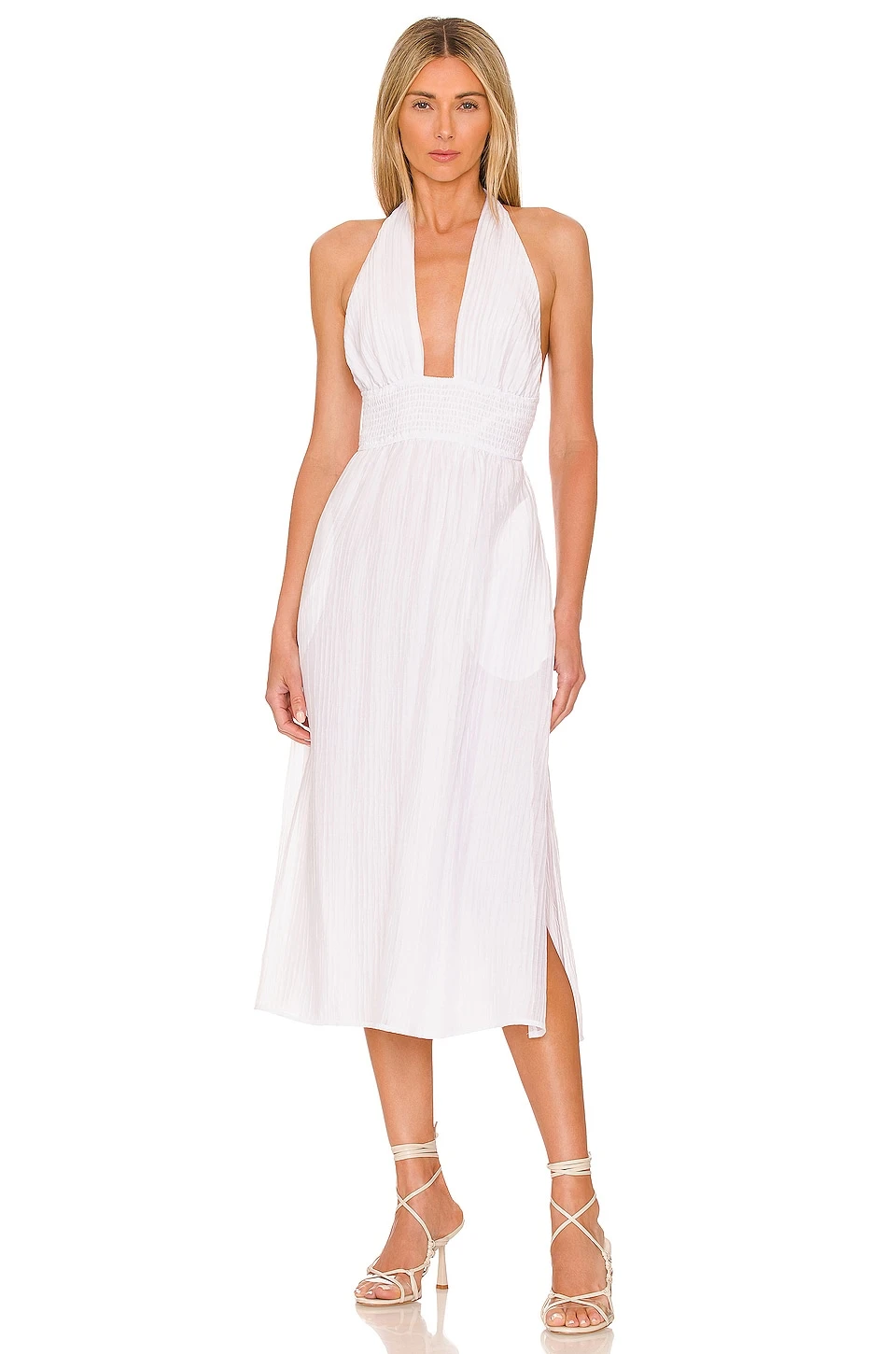 ROBE MI-LONGUE FATIMA White 3 ROBE MI-LONGUE FATIMA White