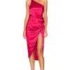 ROBE MI-LONGUE RENATA Cherry Red -Promos Charmenta Boutique LOVF WD3496 V1