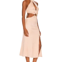 ROBE MI-LONGUE GIANNINA Apricot -Promos Charmenta Boutique MALR WD1146 V2