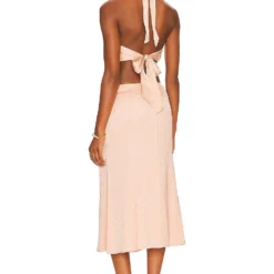 ROBE MI-LONGUE GIANNINA Apricot -Promos Charmenta Boutique MALR WD1146 V3