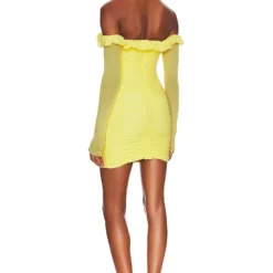 ROBE COURTE GENTILLE Lemon Yellow 8 ROBE COURTE GENTILLE Lemon Yellow -Promos Charmenta Boutique MALR WD1176 V3