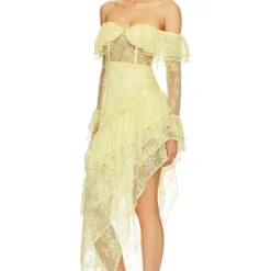 ROBE DE SOIRÉE MADDALENA Yellow -Promos Charmenta Boutique MALR WD1258 V3
