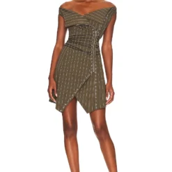 ROBE CELESTIAL Olive Pinstripe