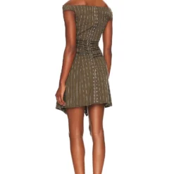 ROBE CELESTIAL Olive Pinstripe -Promos Charmenta Boutique MAOU WD29 V4