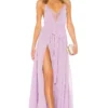 ROBE À DÉTAIL EN DENTELLE JUSTIN Lavender -Promos Charmenta Boutique MELR WD40 V1