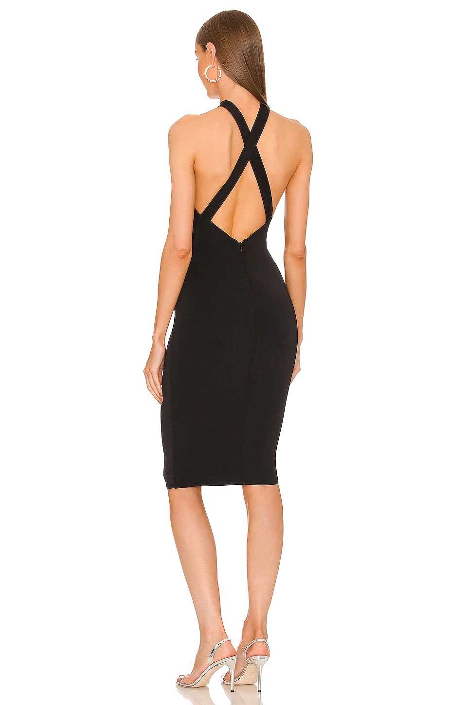 ROBE MI-LONGUE FAYE Black 5 ROBE MI-LONGUE FAYE Black – Image 3